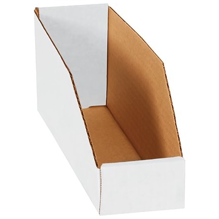 Bsc Preferred 3 x 12 x 4-1/2'' White Bin Boxes, 50PK BUY00032196